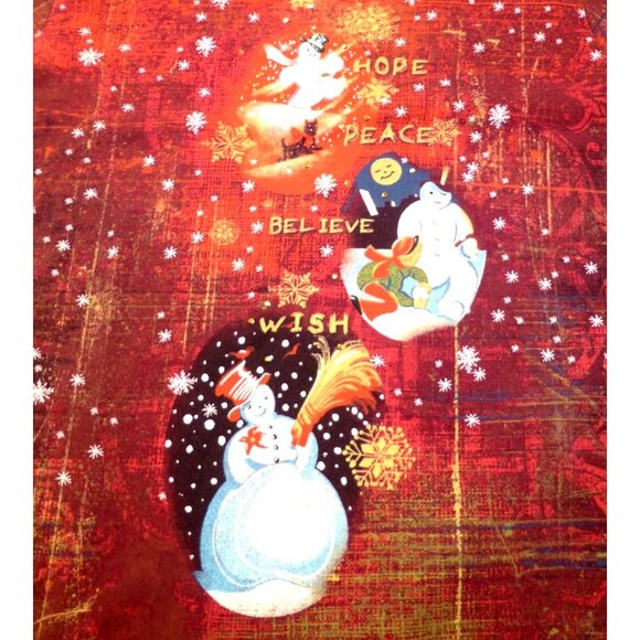 Christmas Graphic Red Snowflake Print Top Fresh Women 2X Fresh Cotton/Polyester - Picture 3 of 8